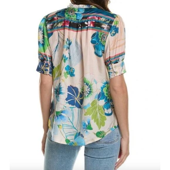 Johnny Was Jenn Jolene Silk Blouse - Picture 2 of 6